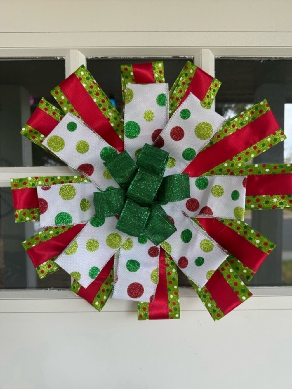 Assorted Holiday Decorative Ribbon Bow Set for front door- Multi-Color